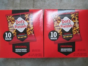 10 1 oz Bags of Dots original pretz...