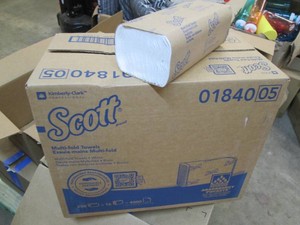 16 White Scott multi fold hand towe...