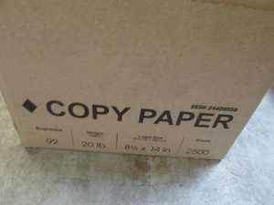 2500 Sheets 8.5x 14 copy paper...
