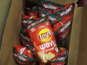 62 1.5 Oz bags Lays salt and vinega...