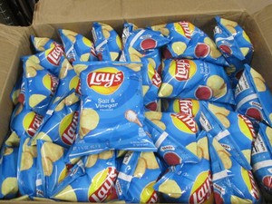 62 1.5 Oz bags Lays salt and vinega...