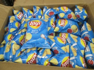62 1.5 Oz bags Lays salt and vinega...