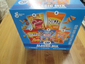20 Assorted snack mix bags dated Ju...