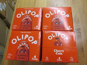 16 Cherry cola Olipop cans...