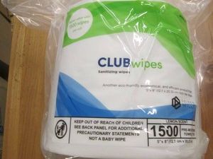 1500 Club Wipes towelettes, lemon s...