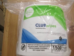 1500 Club Wipes towelettes, lemon s...