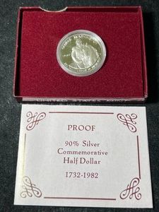 1982 US 90% SILVER WASHINGTON COMMEM HALF DOLLAR