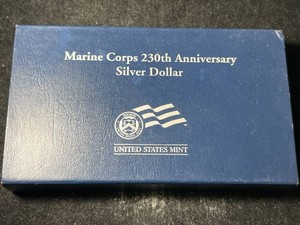 2005 MARINE CORPS 230TH ANNIVERSARY PROOF SILVER DOLLAR