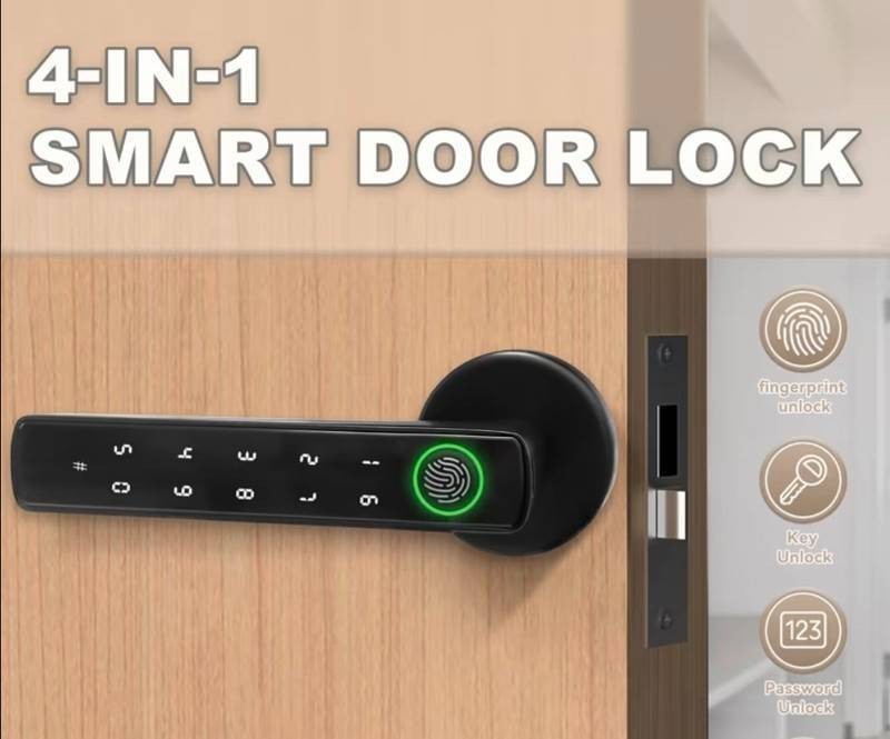 Tuya Smart Lock with Fingerprint, PIN, Key and App Unlock - Brand New