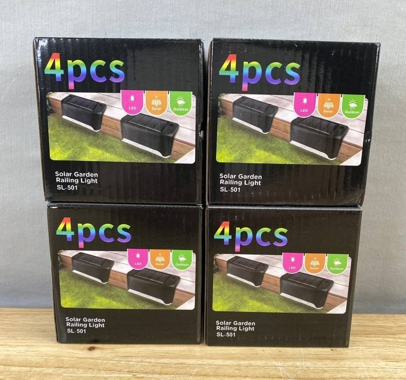 SL-501 Solar Garden Rail Lights, 16 Total - Brand New