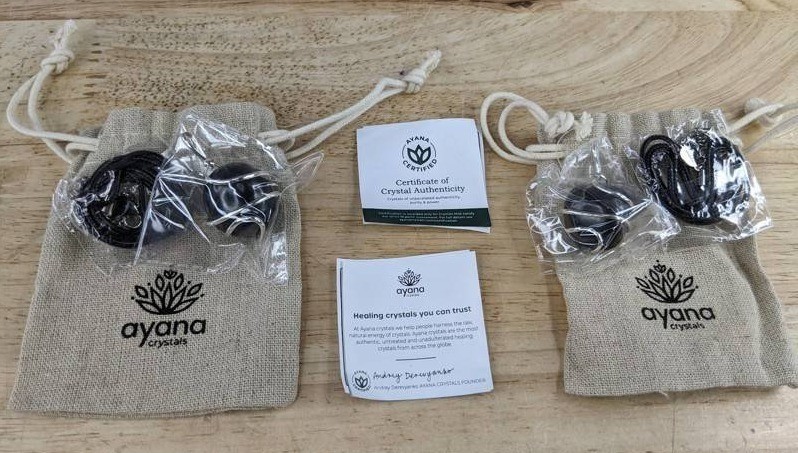 2 Ayana Unisex Crystal Pendant Necklaces - Brand New