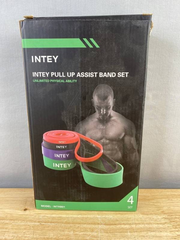 INTEY INTRB01 Pull Up Assist Band Set - 4 Pack - Brand New