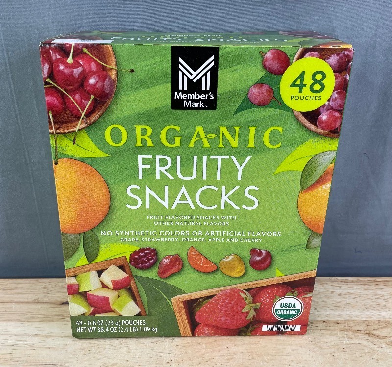 Members Mark Organic Fruit Snacks, 48 Count - Brand New