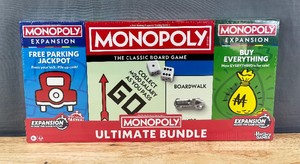 Monopoly Ultimate Classic Game Bundle with 2 Expansion Packs - Brand New
