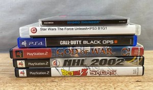 6 PlayStation Games - Call of Duty, God of War, Hydro Thunder, Star Wars, NHL 2002, Dragon Ball Z&nbspC