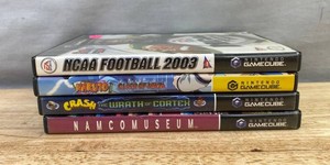 4 Nintendo GameCube Games -  Naruto Clash of Ninjas, NCAA Football 2003, Namco Museum, &amp Crash Bandicoot&nbspC