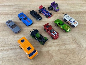Assorted Die-Cast Toy Vehicles - Police, Van, Race Cars, Etc., 10 Total&nbspC