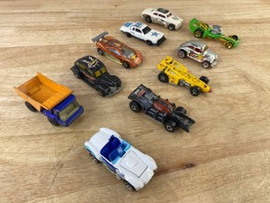 Hot Wheels &amp Die-Cast Vehicles - Dragsters, Race Cars, Highway Patrol, Etc., 10 Total&nbspC