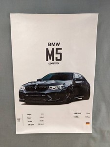 BMW 2018 M5 Competition Canvas Poster 12 x 17.5 - Brand New