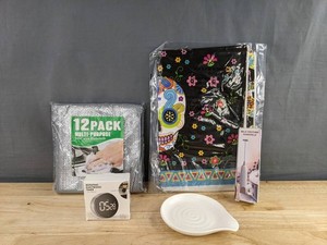 Kitchen Gadgets Dishcloths, Milk Frother, Timer, Ceramic Spoon Holder, Etc., 16 Total Items - Brand New