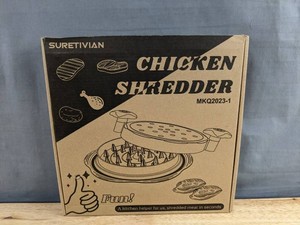 Suretivian Chicken Shredder with Cleaning Brush & Stainless Steel Fork, Red - Brand New