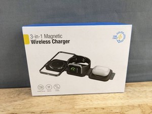 Magnetic 3-in-1 Wireless Charger 15W - Brand New