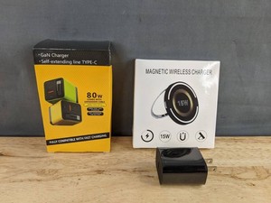 GaN Charger, USB C Wall Plug & Magnetic Wireless Charger - Brand New