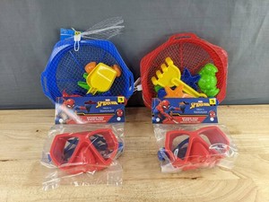 Marvel Spider-Man Youth Swim Masks, 2 Total & Sand Sifter Beach Toys, 2 Total - Brand New