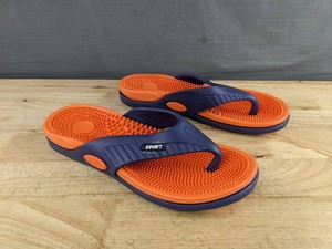 Sport7 Mens Flip Flops Size 11, Blue & Orange - Brand New