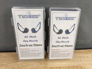 TZBEINN Air Mesh Dog Muzzle Size Medium, Black, 2 Total - Brand New