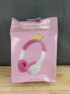 Princess Tiara Kids Wireless Headphones, Pink & White - Brand New