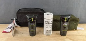 Swiss Gear Grey Dopp Kit, Goodfellow &amp Co Green Dopp Kit, Made by Dentists Teeth Whitening Pen, and Seven Sons Mens Face Wash, 2 Total - Brand New&nbspB