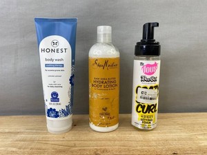 Honest Soothing Therapy Body Wash, SheaMoisture Raw Shea Butter Hydrating Body Lotion &amp Doux Bee Girl Crazy Curl Setting Foam - New&nbspB