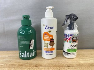 Saltaire Lush Greens Body Wash, Dove Hair love Conditioner &amp So Cozy Kids Lice Scaring Spray - New&nbspB