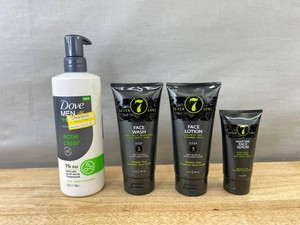 Dove MenCare Acne Clear Face and Body Cleanser &amp Seven Sons Mens Night Time Face Serum, Face Wash, and Face Lotion - New&nbspB