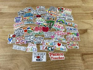 Teacher Theme Stickers, 50 Total - Brand New