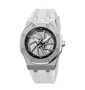 Invicta Speedway Rim Mens 42mm Silver & White Stainless Steel 70039 Watch, $199 Retail - Brand New