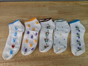 Womens Patterned Socks, 5 Pairs - Brand New P