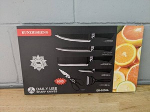 Kunzhisheng ER-0238A 6-Piece Kitchen Knife Set - Brand New P