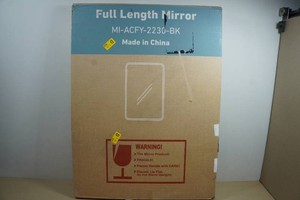 Black Metal Framed Wall Mirror - 22x30