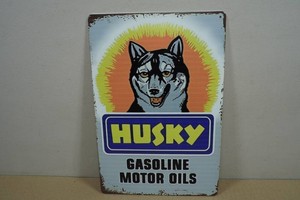 Vintage Style Metal Sign - Husky Gasoline