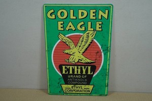 Vintage Style Metal Sign - Golden Eagle Ethyl