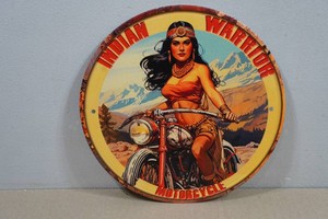 Vintage Style Metal Sign - Indian Warrior