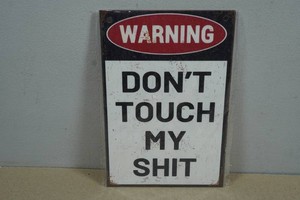 Novelty Wood Sign - Warning