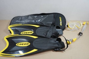 Cressi Adult Rondine Palau Fin Snorkel Set - Fin Size LXL
