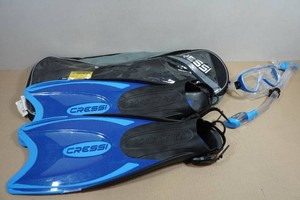Cressi Adult Rondine Palau Fin Snorkel Set - Fin Size ML