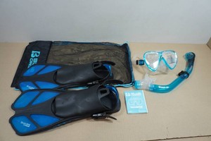 Cressi Blulove Adult Snorkel Set - Fin Size MLXL