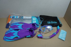 Cressi Blulove Kids Snorkel Set - Fin Size LXL