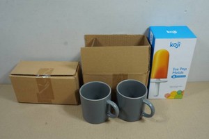 Set of Four Coffee Mugs and Ice Pop Molds