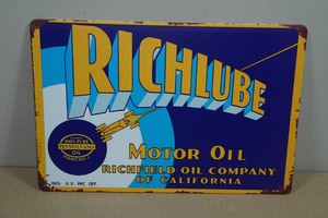 Vintage Style Metal Sign - Richlube